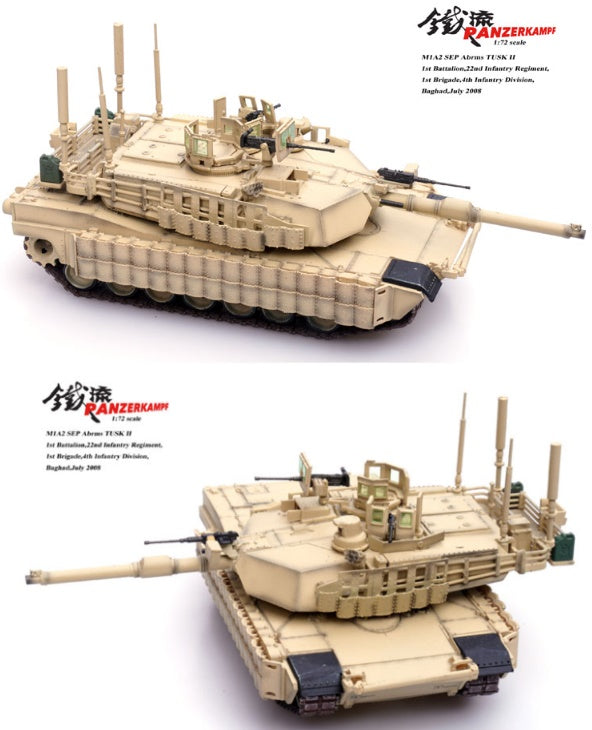 US M1A2 Abrams Main Battle Tank with TUSK II Panzerkampf 1/72 12210PA
