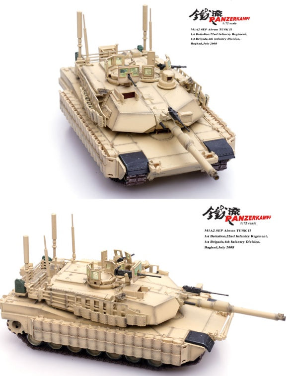 US M1A2 Abrams Main Battle Tank with TUSK II Panzerkampf 1/72 12210PA
