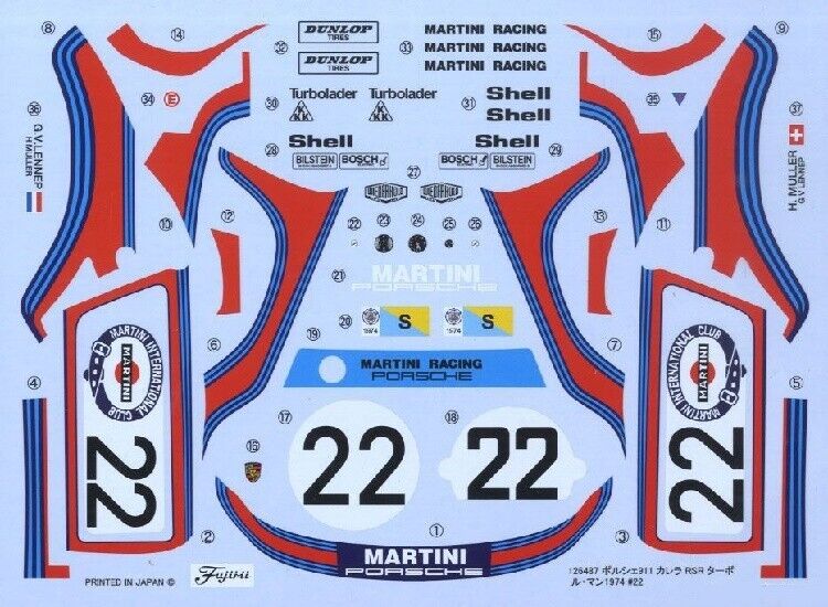 PORSCHE 911 Carrera RSR Turbo '74 Le Mans Fujimi 1/24 plastic kit 12648