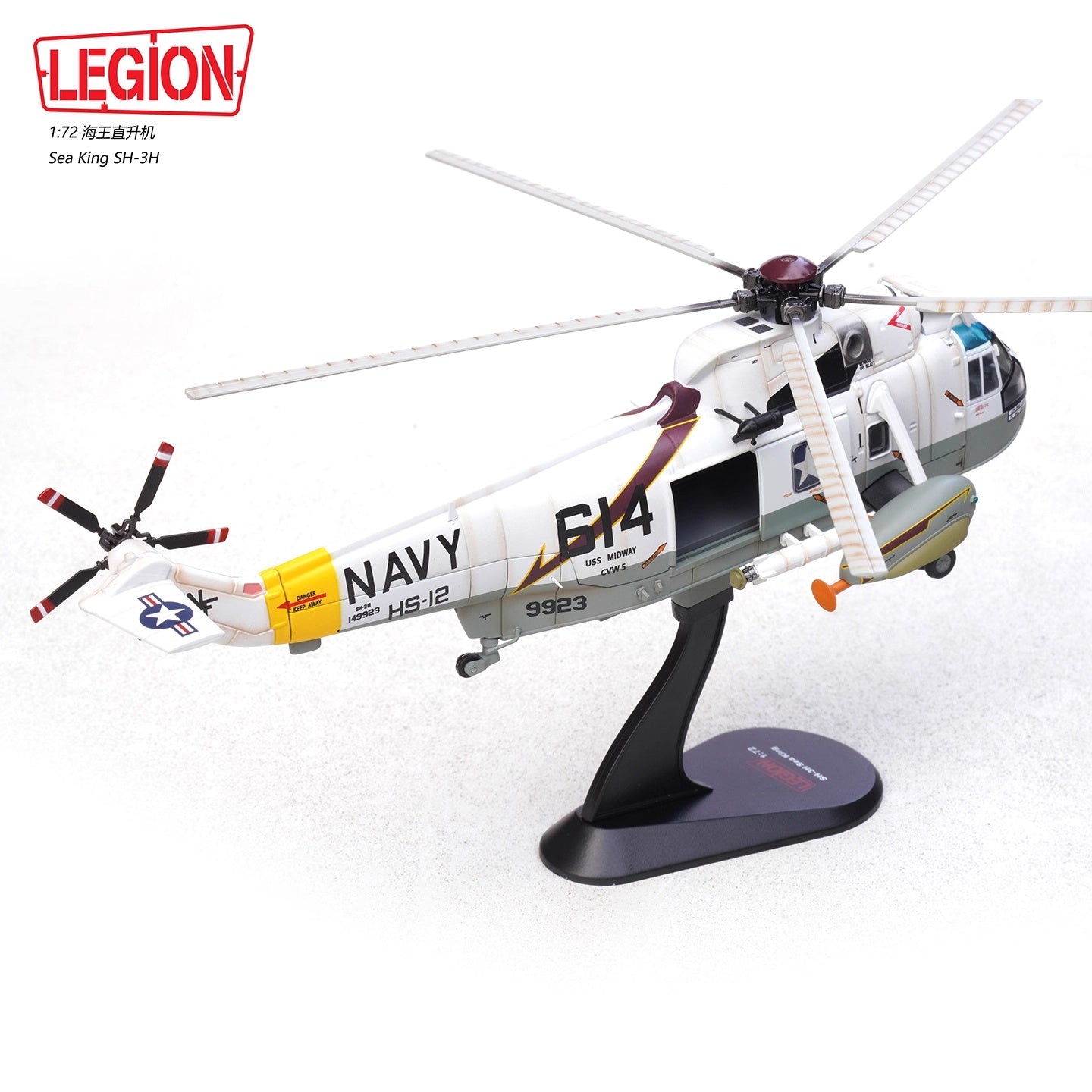 Sikorsky SH-3H Sea King USN HS-12 Wyverns, NF614 LEGION 1/72 14055LD