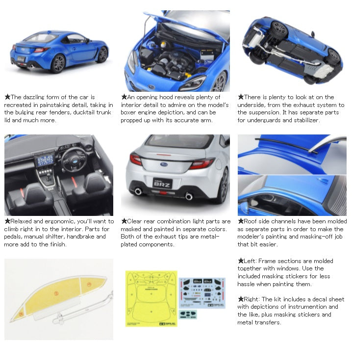 SUBARU BRZ (ZD8) TAMIYA 1/24 plastic kit 24362