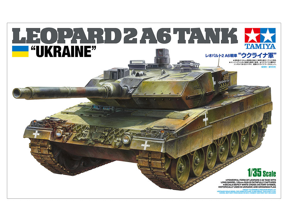 Leopard 2 A6 Tank "Ukraine" TAMIYA 1/35 plastic kit 25207