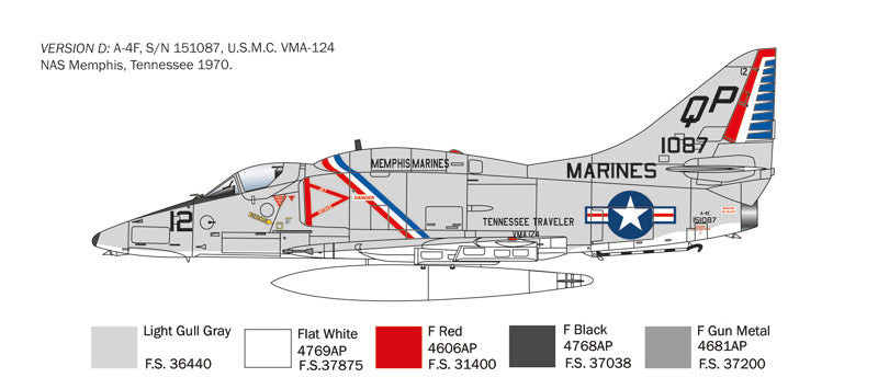 A-4 E/F/G Skyhawk ITALERI 1/48 plastic kit 2826