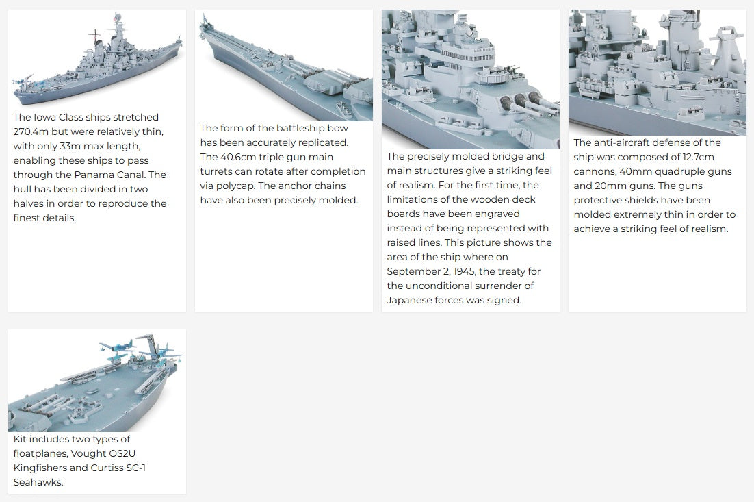 1/700 U.S. BATTLESHIP BB-63 MISSOURI TAMIYA assembly kit 31613