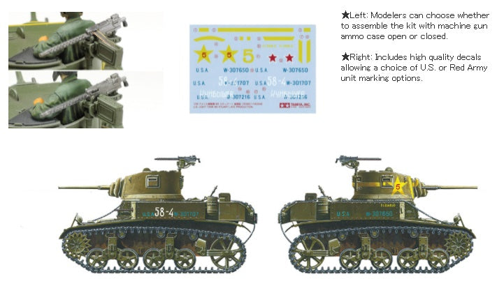 U.S. Light Tank M3 Stuart Late Production Tamiya 1/35 plastic kit 35360