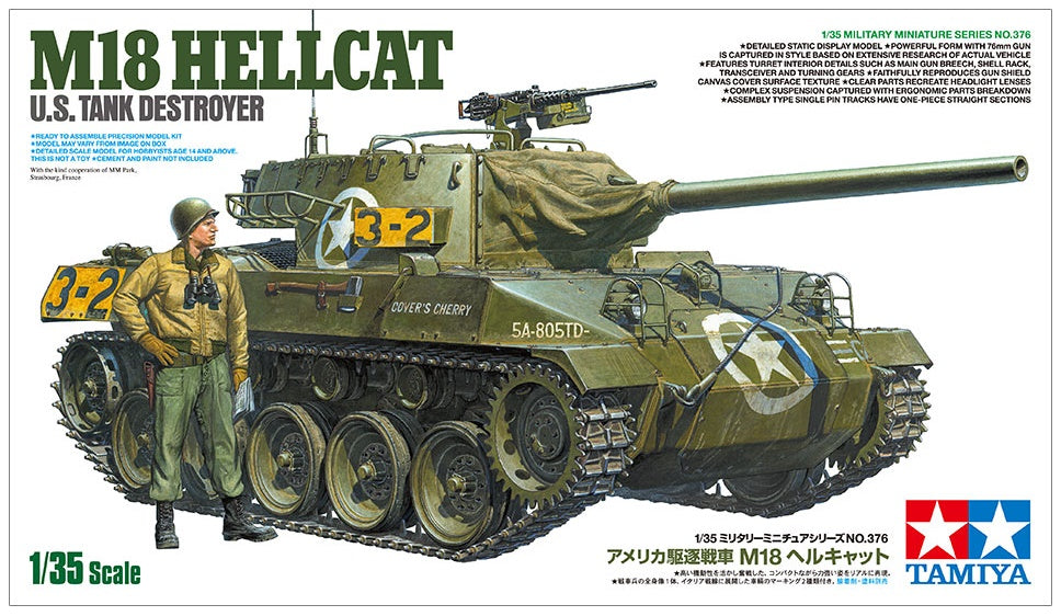 1/35 U.S. Tank Destroyer M18 Hellcat TAMIYA plastic kit 35376