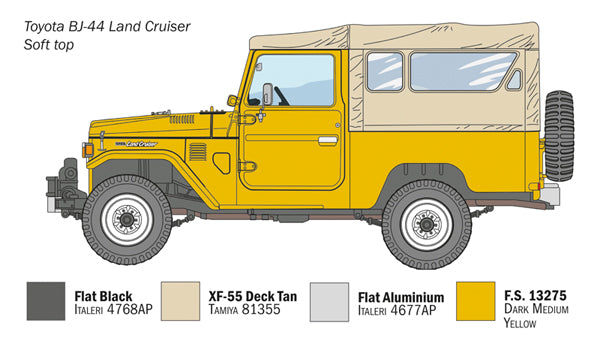 Toyota BJ44 Land Cruiser ITALERI 1:24 plastic kit 3630