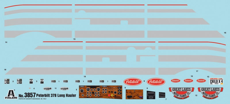 PETERBILT 378 ''Long Hauler'' Italeri 1/24 kit 2857