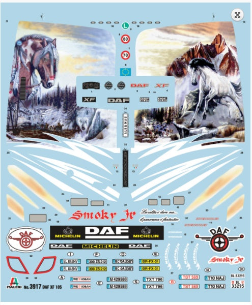DAF XF 105 SMOKY JR. ITALERI 1:24 plastic kit 3917