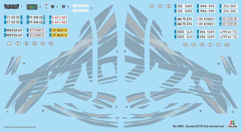 Scania S770 4x2 Normal Roof - LIMITED EDITION ITALERI 1:24 3961