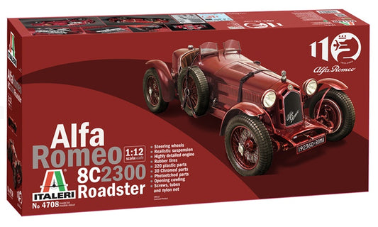 Alfa Romeo 8C 2300 Roadster ITALERI 1/12 plastic kit 4708