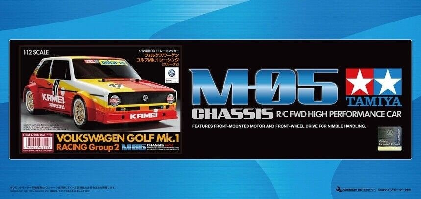 1/10 Volkswagen Golf Mk.1 Racing Group 2 (M-05 Chassis) TAMIYA RC 47308-60A