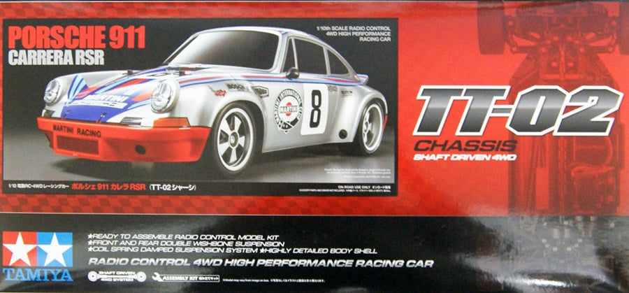 1/10 R/C PORSCHE 911 CARRERA RSR TT-02 TAMIYA 58571-60A