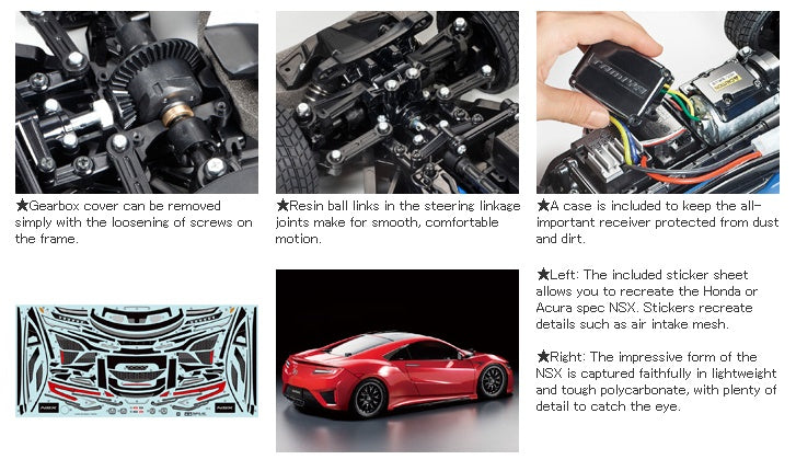 1/10 R/C HONDA NSX (TT-02) w/ESC Torque tuned motor TAMIYA 58634 car kit