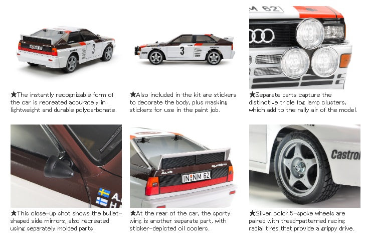 Audi quattro Rallye A2 (TT-02 CHASSIS) Tamiya 1/10 RC car kit 58667-60A