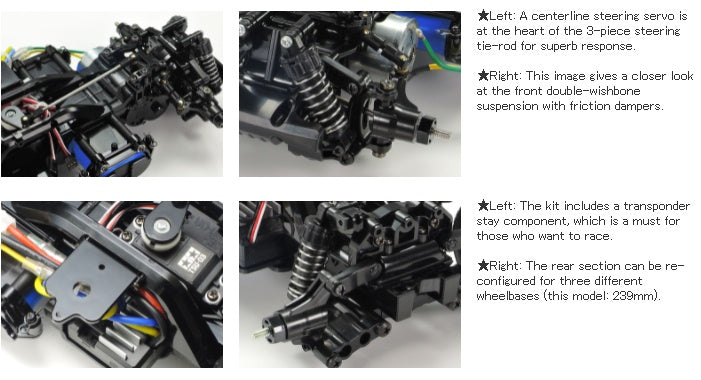 Suzuki Swift Sport (M-05 chassis) w/ Painted body Tamiya 1/10 RC car kit 58679