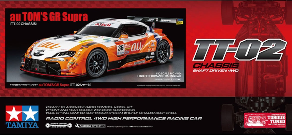 RC au TOM’S GR Supra (TT-02 Chassis) Tamiya 1/10 58703-60A