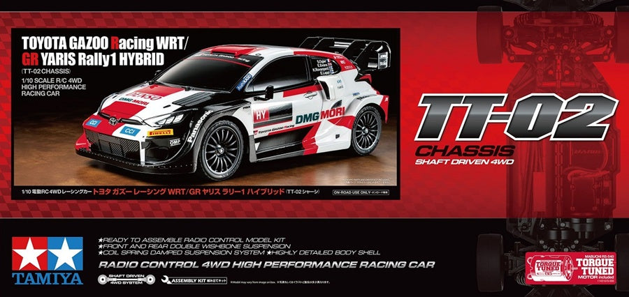 1/10 RC Toyota Gazoo Racing WRT GR Yaris Rally1 Hybrid (TT-02) TAMIYA 58716-60A