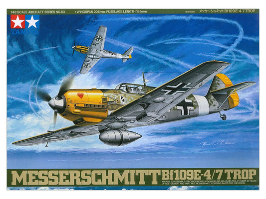 Messerschmitt BF109E-4/7 Trop TAMIYA 1/48 plastic kit 61063