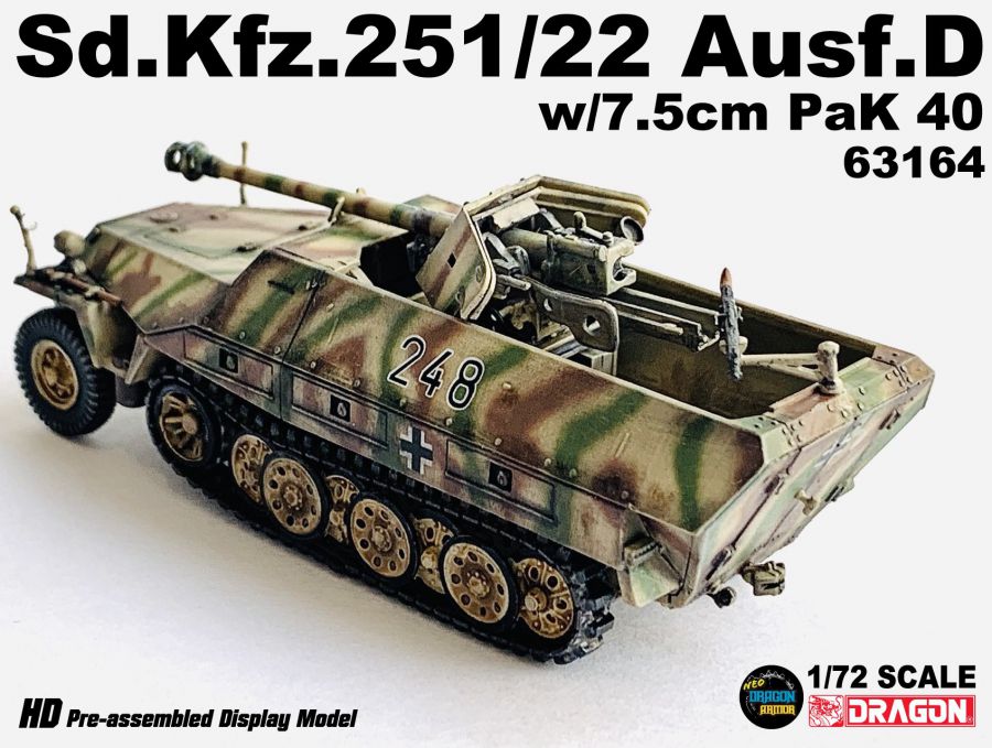 Sd.Kfz.251/22 Ausf.D w/7.5cm PaK 40 DRAGON ARMOR 1/72 63164
