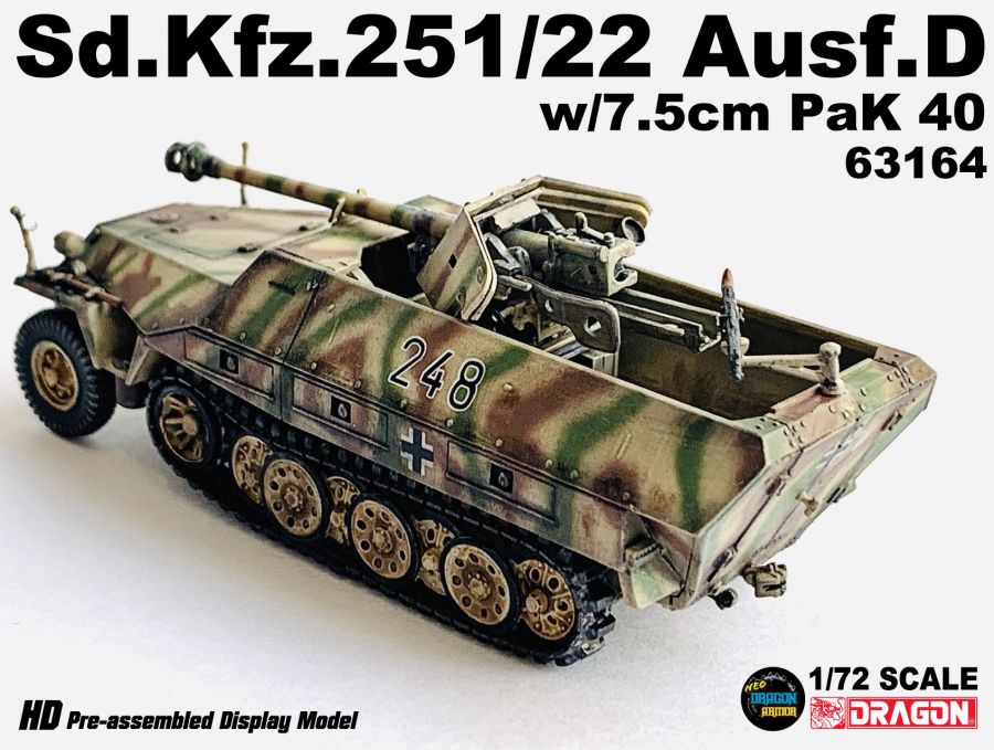 Sd.Kfz.251/22 Ausf.D w/7.5cm PaK 40  DRAGON ARMOR 1/72 63164