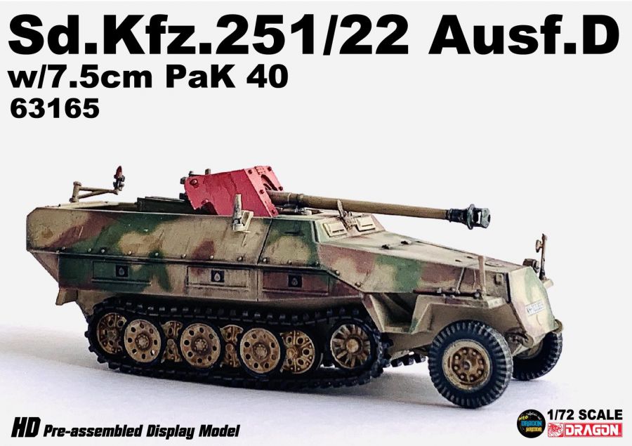 Sd.Kfz.251/22 Ausf.D w/7.5cm PaK 40 DRAGON ARMOR 1/72 63165