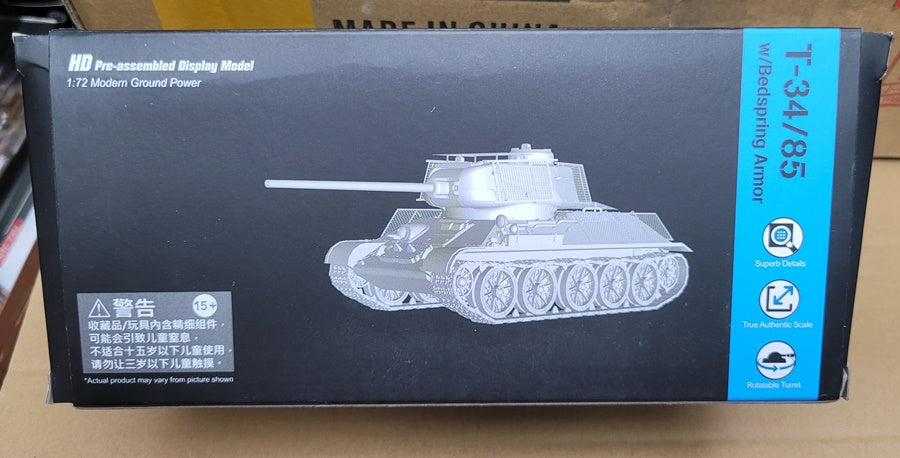 T-34/85 Tank w/Bedspring Armour, Eastern Front 1944 DRAGON 1/72 63166