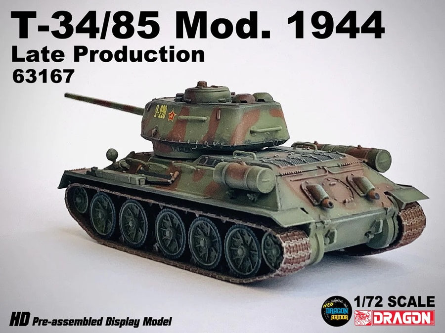 T-34-85 Soviet Army, Eastern Front, 1944 DRAGON 1/72 63167