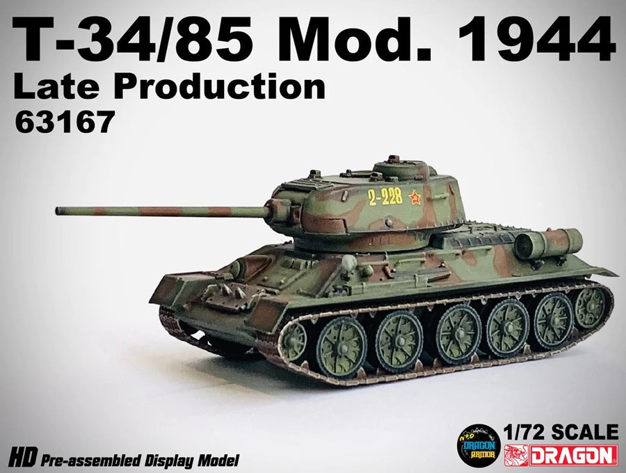 T-34-85 Soviet Army, Eastern Front, 1944 DRAGON 1/72 63167