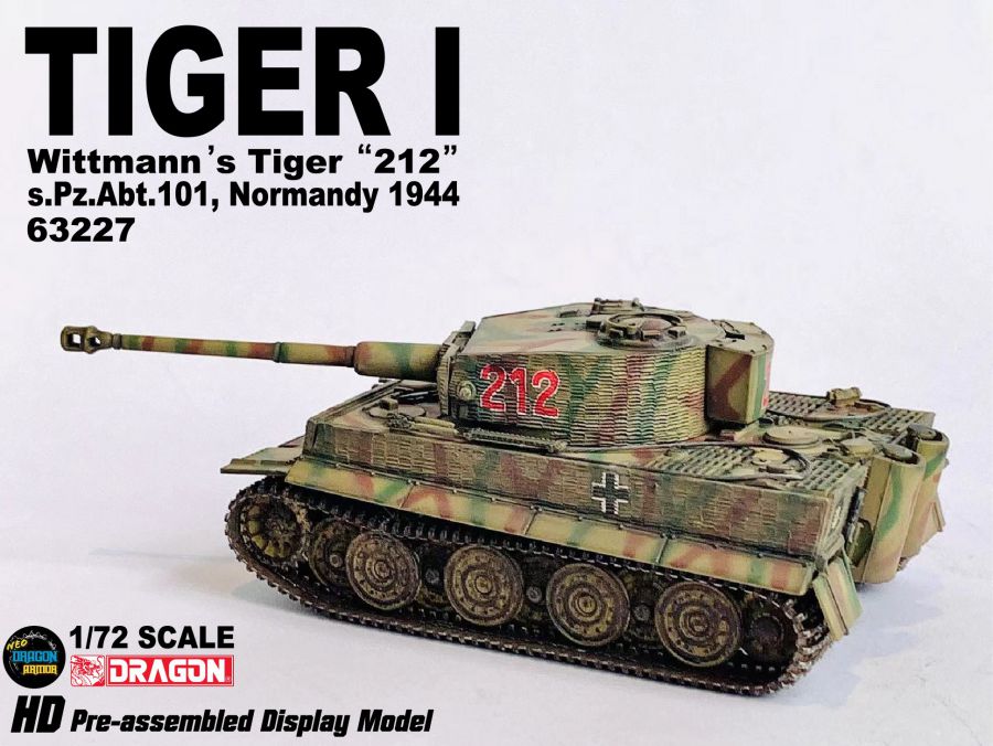 Tiger I Wittmann's Tiger "212" s.Pz.Abt.101, Normandy 1944 DRAGON 1/72 63227