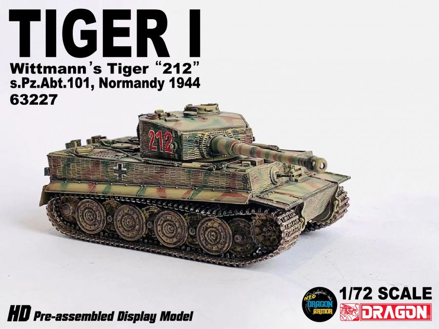 Tiger I Wittmann's Tiger "212" s.Pz.Abt.101, Normandy 1944 DRAGON 1/72 63227