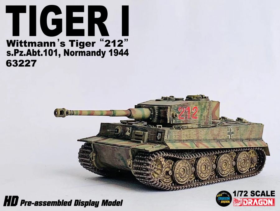 Tiger I Wittmann's Tiger "212" s.Pz.Abt.101, Normandy 1944 DRAGON 1/72 63227