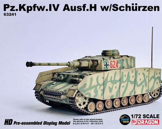 Pz.Kpfw.IV Ausf.H w/Schurzen 3.Pz.Div., Ukraine 1943 DRAGON 1/72 63241