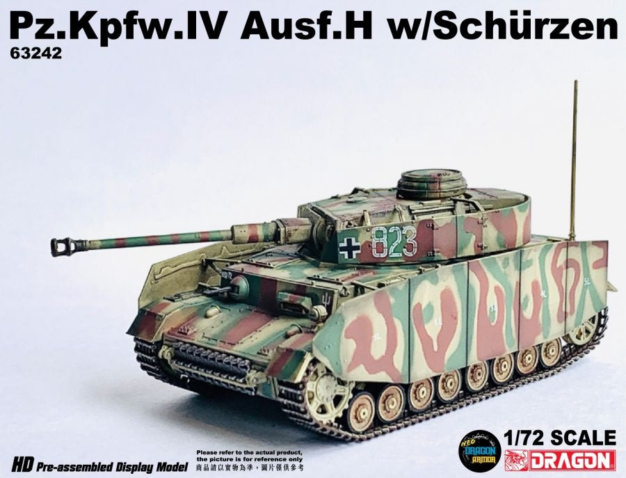 Pz.Kpfw.IV Ausf.H w/Schurzen 2.Pz.Div., Normandy 1944 DRAGON 1/72 63242