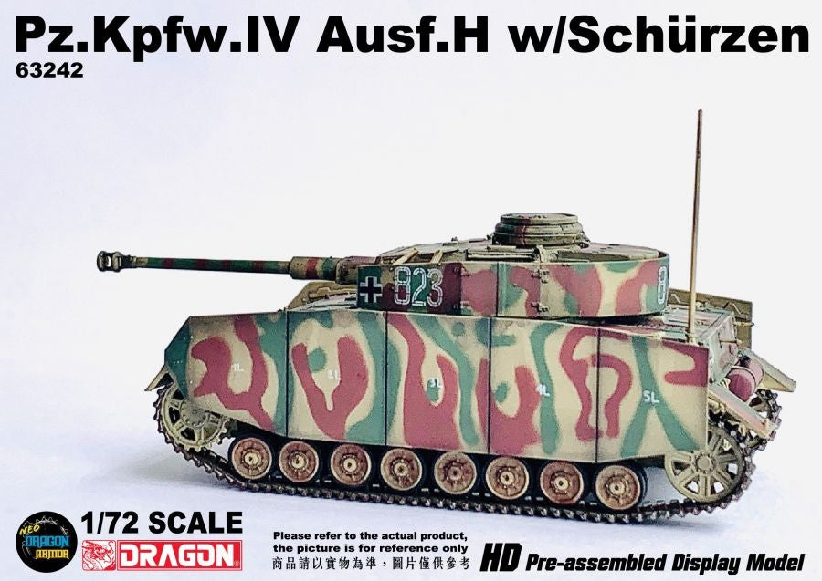 Pz.Kpfw.IV Ausf.H w/Schurzen 2.Pz.Div., Normandy 1944 DRAGON 1/72 63242