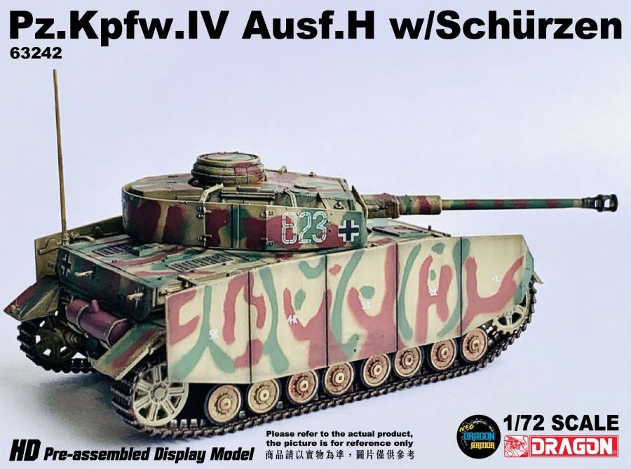 Pz.Kpfw.IV Ausf.H w/Schurzen 2.Pz.Div., Normandy 1944 DRAGON 1/72 63242