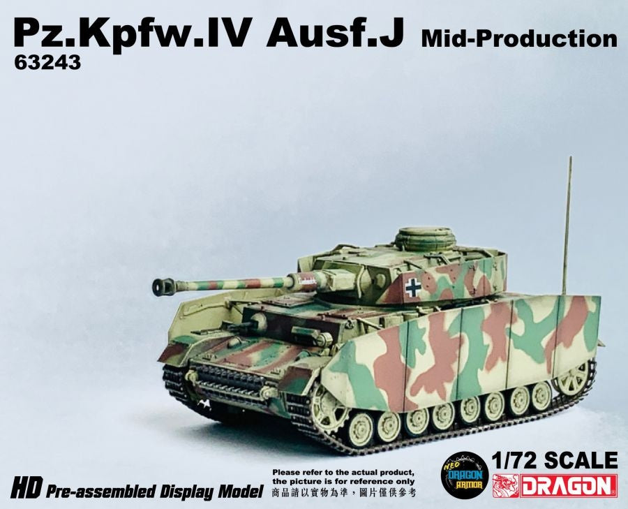 Pz.Kpfw.IV Ausf.J Mid Production Belgium 1944 DRAGON ARMOR 1/72 63243