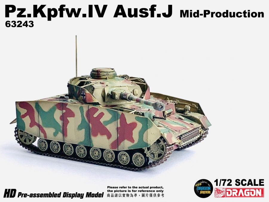 Pz.Kpfw.IV Ausf.J Mid Production Belgium 1944 DRAGON ARMOR 1/72 63243