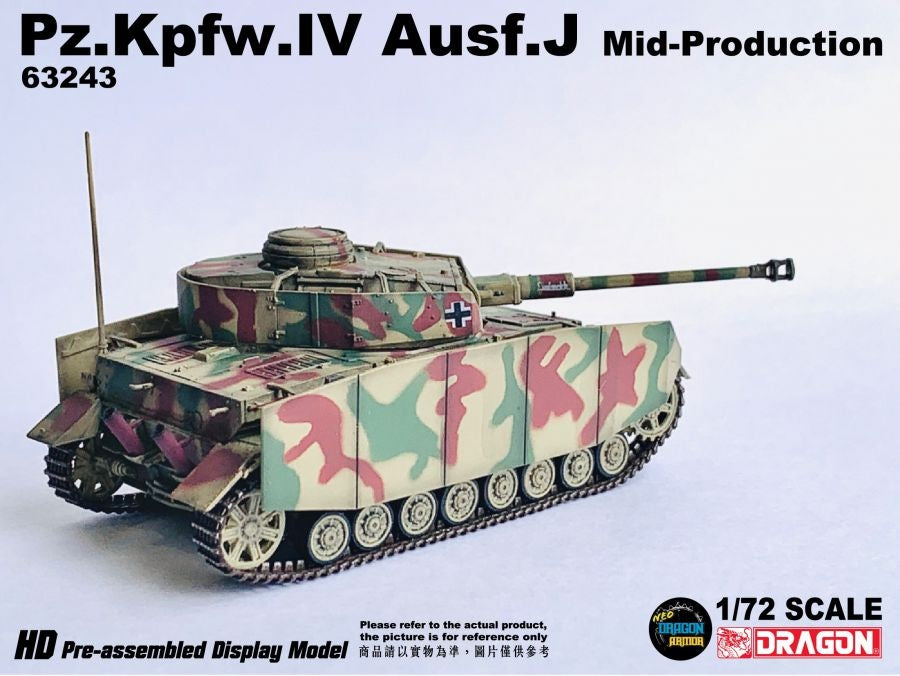 Pz.Kpfw.IV Ausf.J Mid Production Belgium 1944 DRAGON ARMOR 1/72 63243