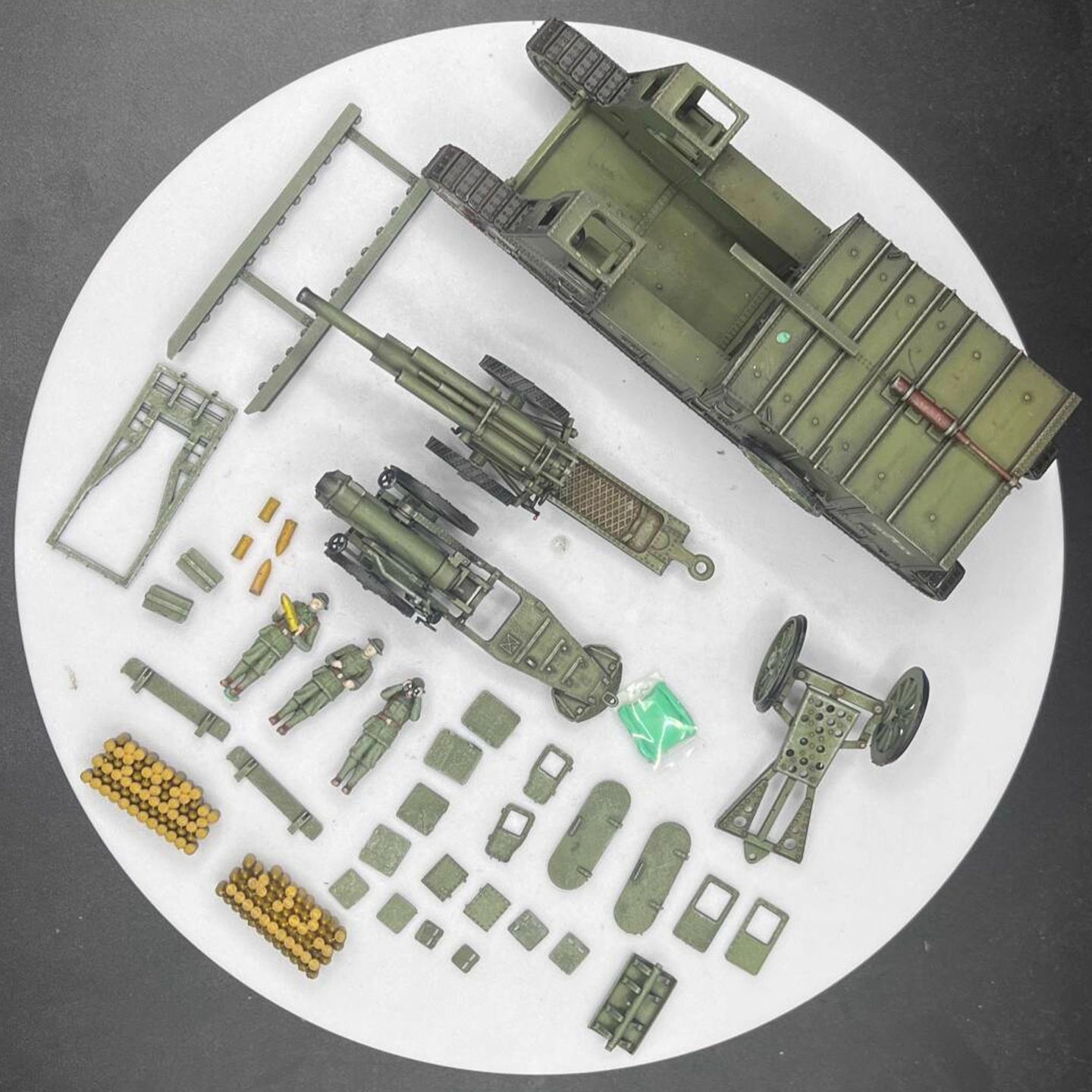 WWI British Gun Carrier Mark I AM Model 1/72 finished model