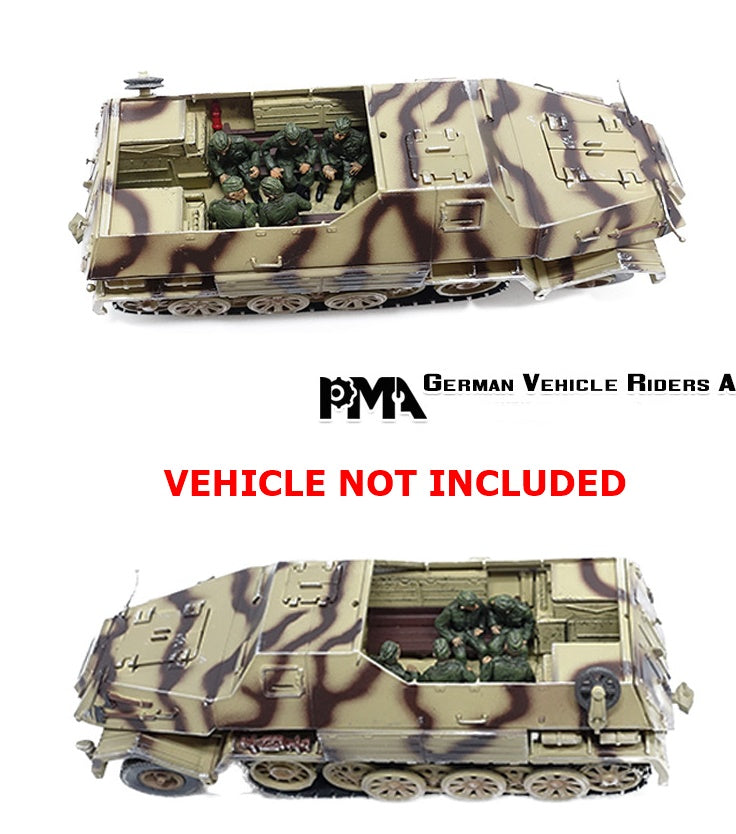 WWII German Figures Vehicle Riders Set A PMA 1:72 painted figures P0403