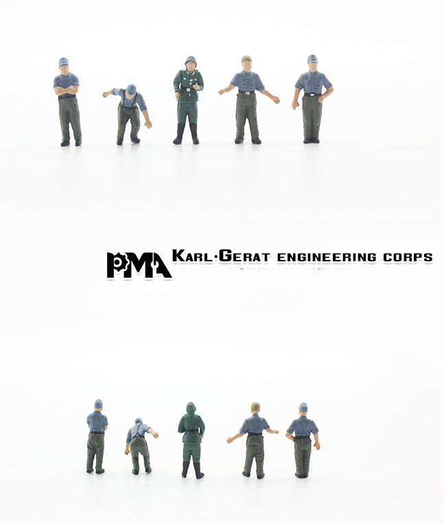WWII GERMAN KARL-GERAT ENGINEERING CORPS (A) PMA 1:72 painted figures P0406