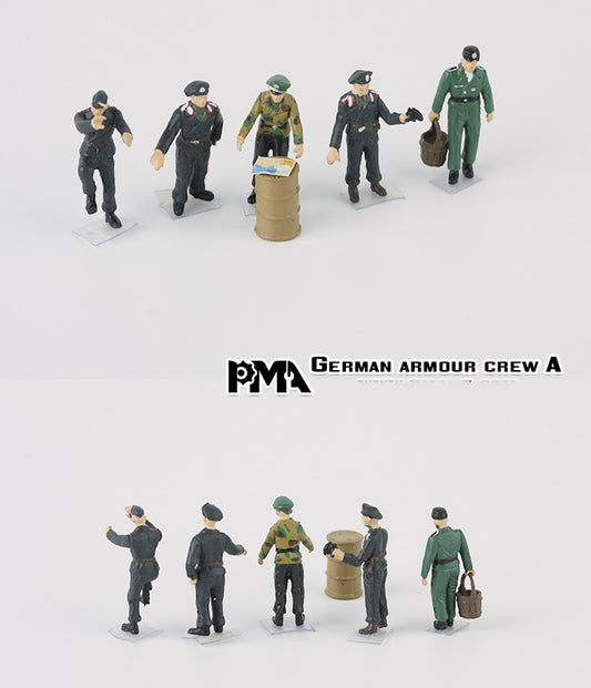 WWII German Armour Crew Set A PMA 1:72 painted figures P0411