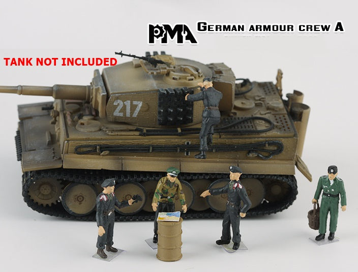 WWII German Armour Crew Set A PMA 1:72 painted figures P0411