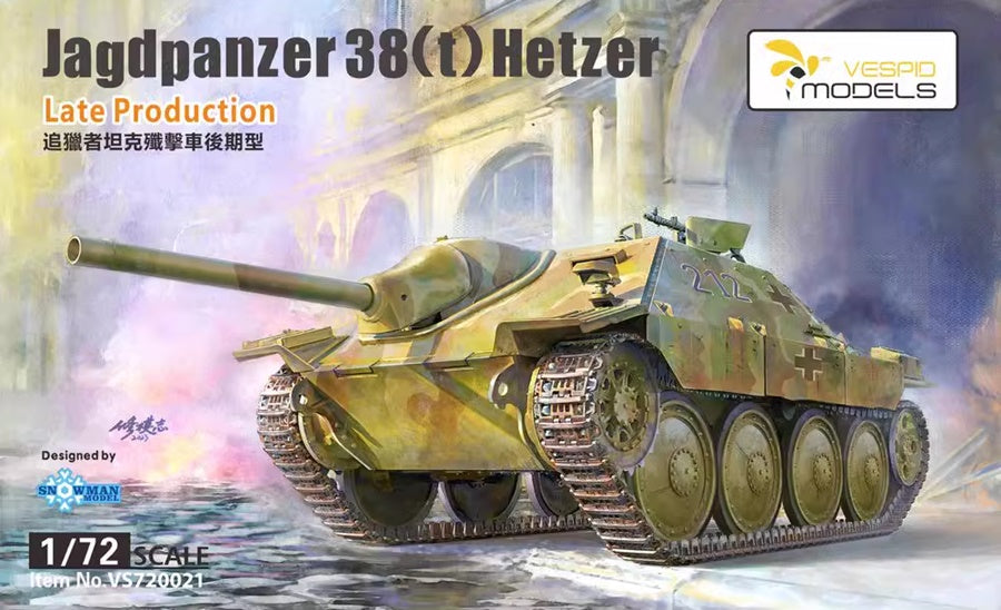 Jagdpanzer 38(t) Hetzer Late Production Vespid Models 1:72 plastic kit VS720021