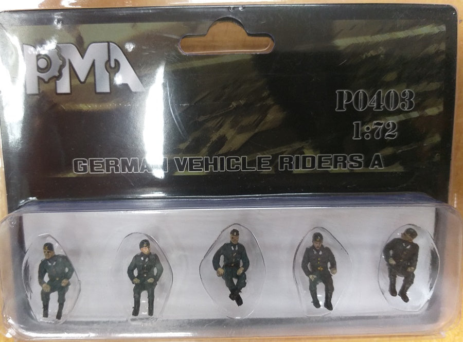 WWII German Figures Vehicle Riders Set A PMA 1:72 painted figures P0403