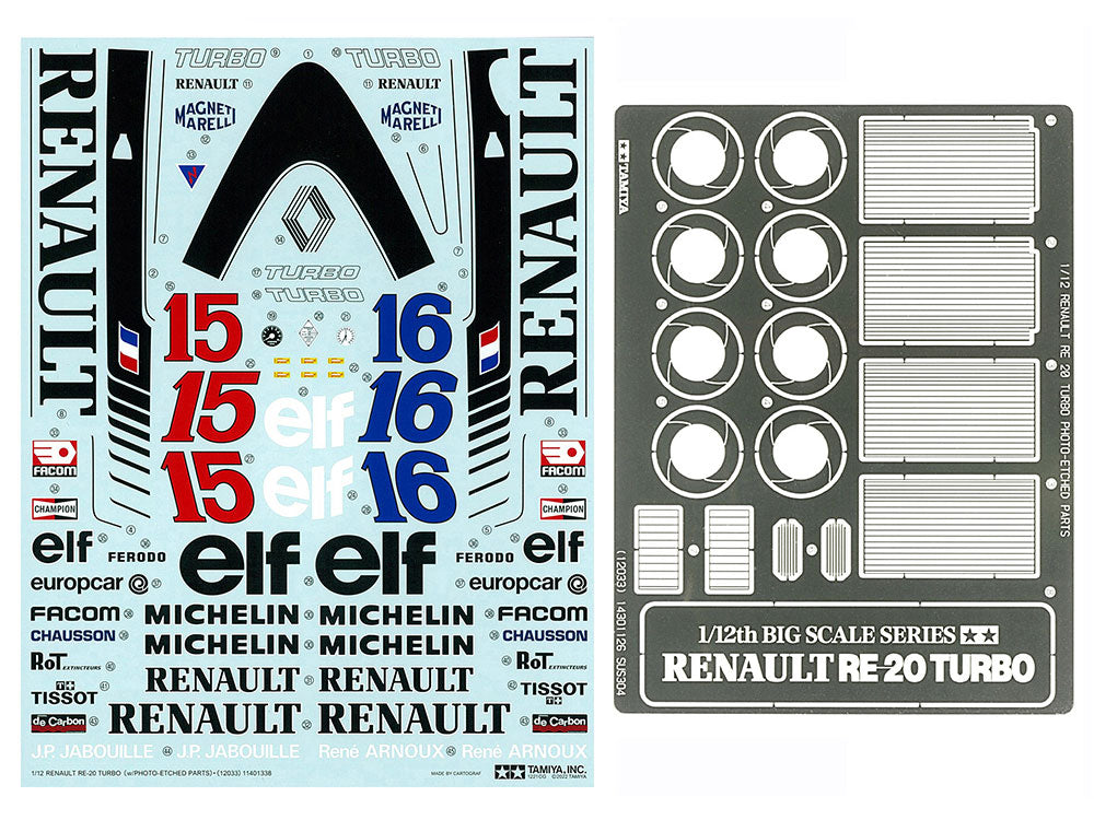 1/12 Renault RE-20 Turbo (w/Photo-etched Parts) TAMIYA plastic kit 12033