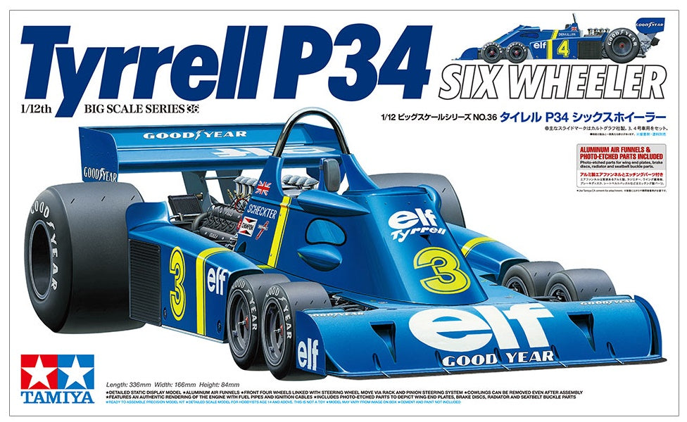 Tyrrell P34 Six Wheeler (w/Photo-Etched Parts) TAMIYA 1/12 kit 12036