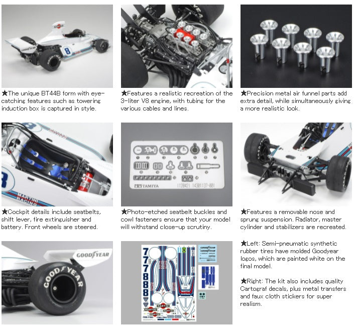 Martini Brabham BT44B 1975 TAMIYA 1/12 plastic kit 12042