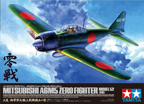 Mitsubishi A6M5 Zero Model 52 (Zeke) TAMIYA 1:32 plastic kit 60318